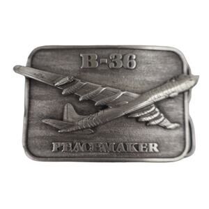 Vintage B-36 Peacemaker Pewter Belt Buckle